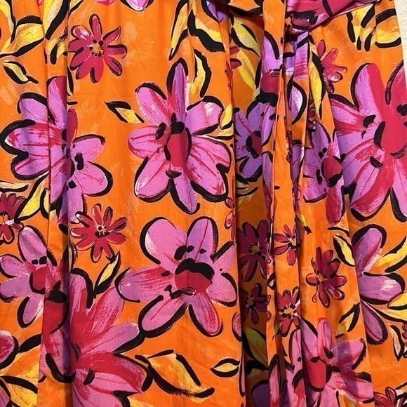 Tyler Boe Orange and Purple Floral Dress - Picture 2 of 8